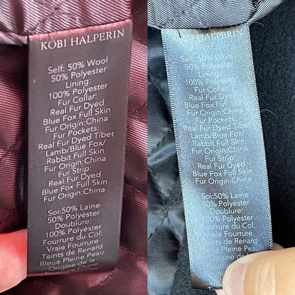 Kobi Halperin X Erte Anisa Fox and Rabbit Fur Combo Coat w/ Crystal Brooches L - Picture 14 of 16